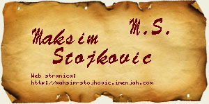 Maksim Stojković vizit kartica